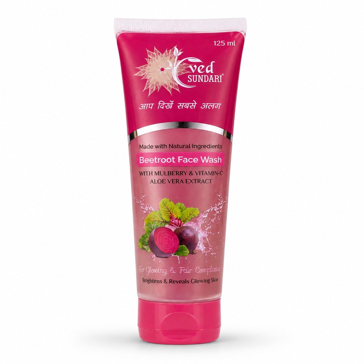 Ved Sundari Beetroot Face Wash with Mulberry Vitamin C and Aloe Vera Extract 125ml